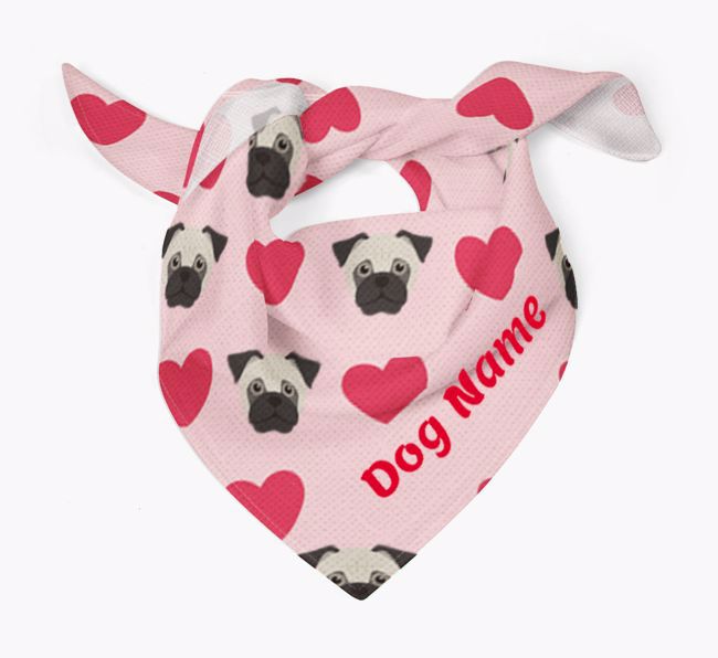 'Heart Pattern' - Personalised {breedFullName} Bandana